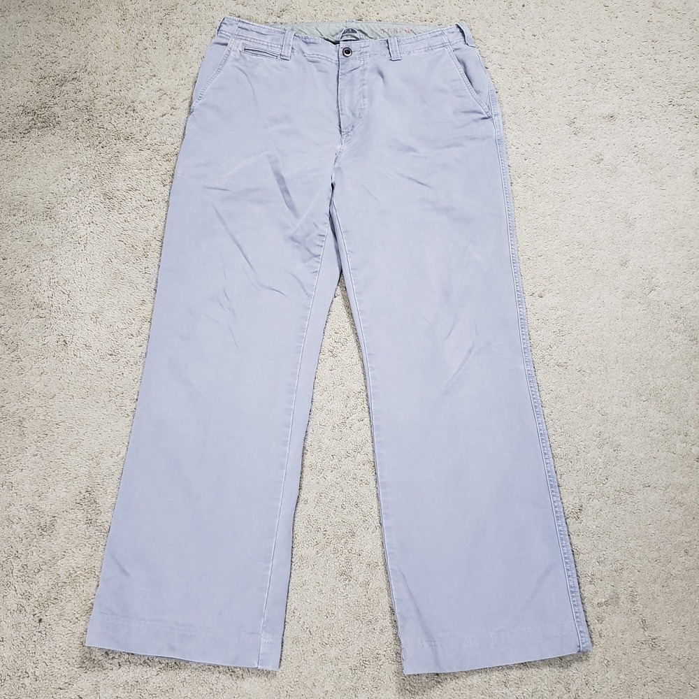 VTG J.CREW Broken-In BootCut Chino Pants Mens 34x31 Gray Made in Hong Kong Y2K